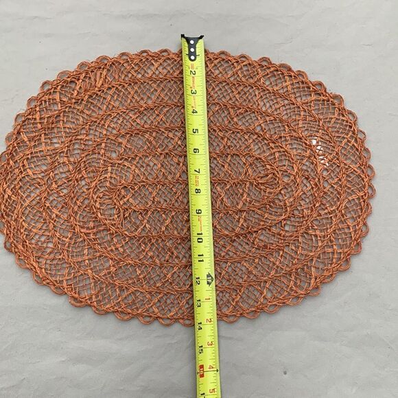 Vintage Oval Woven Wicker Rattan Straw Placemats‎ Farmhouse Boho Set of 2 - Picture 4 of 5